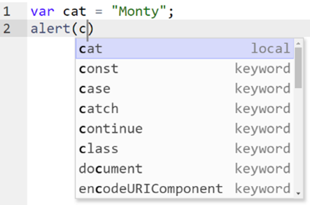 Using intellisense in repl.it